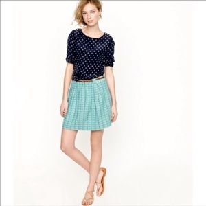 J.Crew Shirred mini skirt in Tidepool Tweed size 4